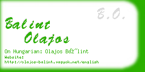 balint olajos business card